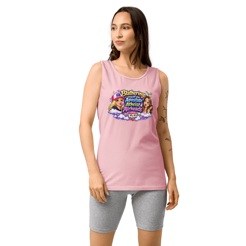 Blathering Apostate Atheist Airheads Unisex garment-dyed tank top — Blossom / XS