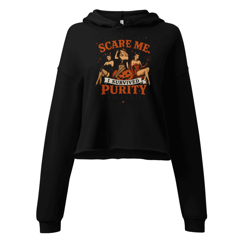 Scary Purity culture Women’s cropped hoodie — Black / S