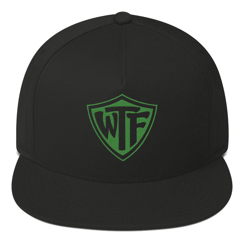 CTR to WTF Flat Bill Cap — Black / One size
