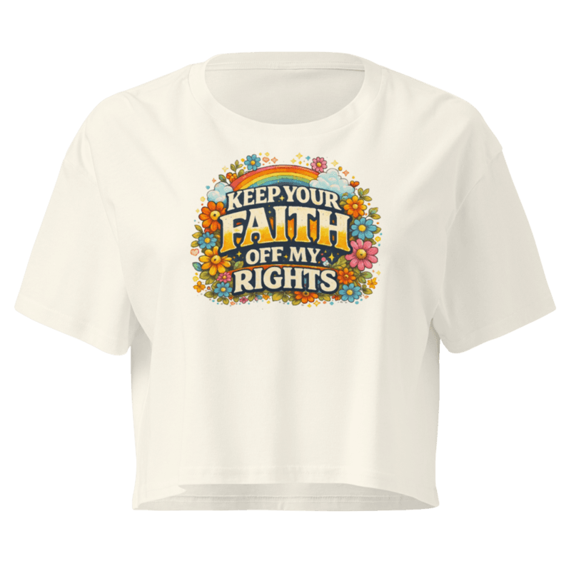 Keep Your Faith Off My Rights! Women’s crop top — Natural / XS