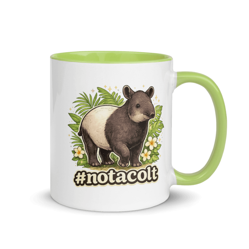 Not a Colt Mug with Color Inside — Green / 11 oz