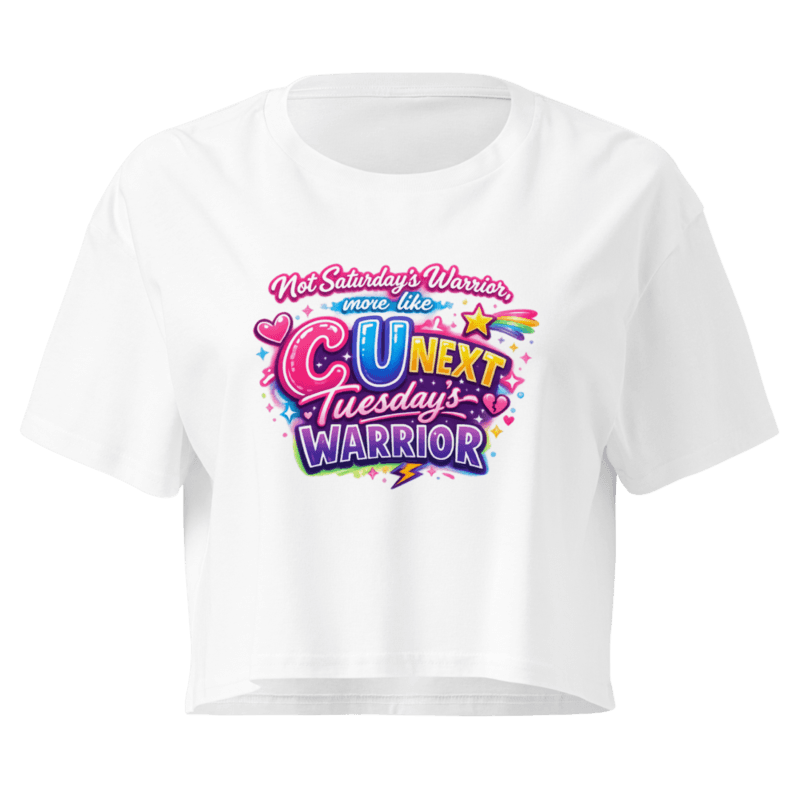 Tuesday's Warrior Women’s crop top — White / XS