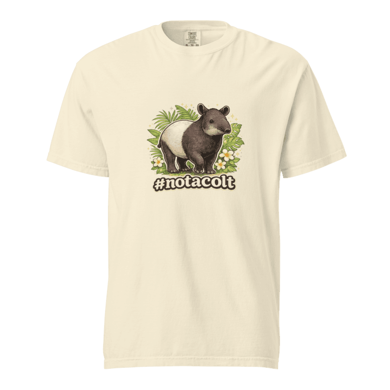 Not a COLT! Unisex garment-dyed heavyweight t-shirt — Ivory / S