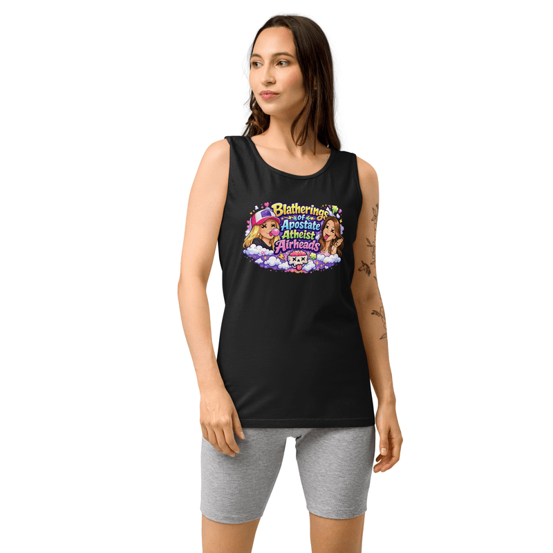 Blathering Apostate Atheist Airheads Unisex garment-dyed tank top — Black / XS