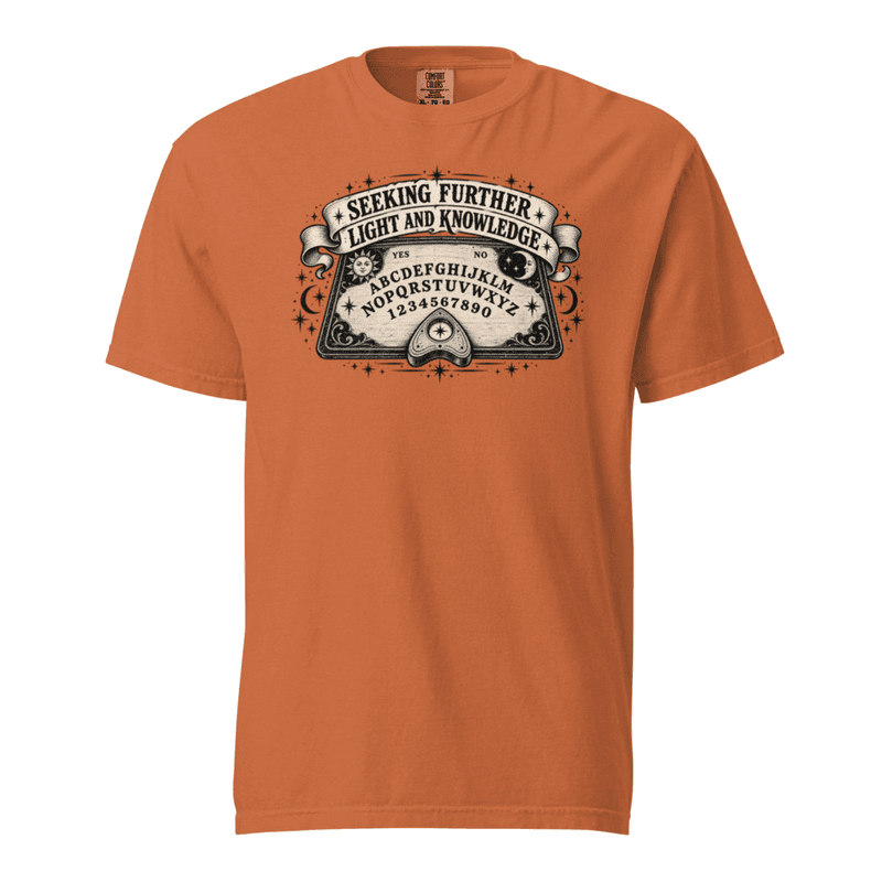 Seeking Further Light and Knowledge Tshirt — Yam / S