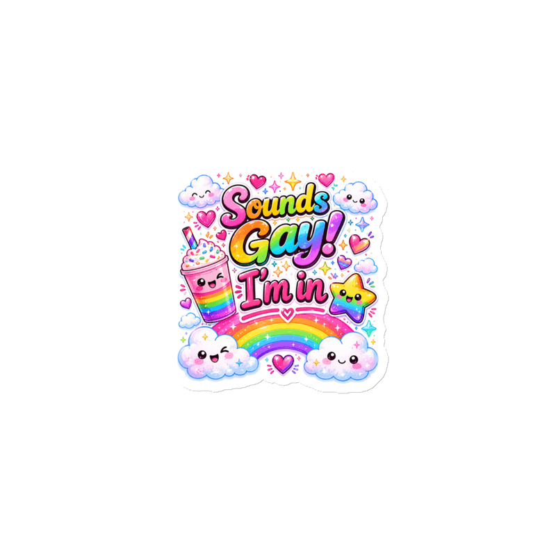 Sounds Gay Magnet — White / 3″×3″