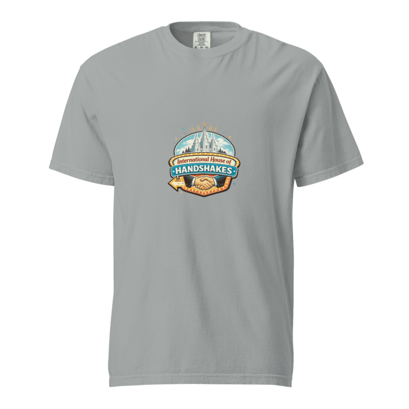 House of Handshakes Unisex garment-dyed heavyweight t-shirt — Granite / S