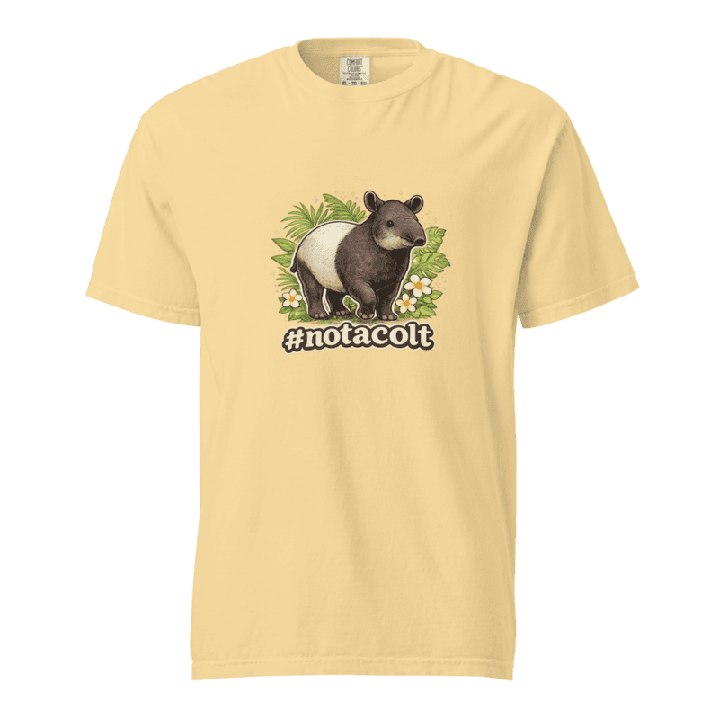 Not a COLT! Unisex garment-dyed heavyweight t-shirt — Butter / S