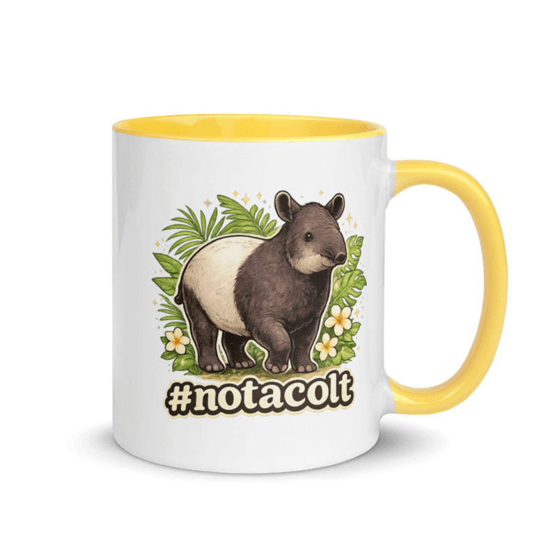 Not a Colt Mug with Color Inside — Yellow / 11 oz