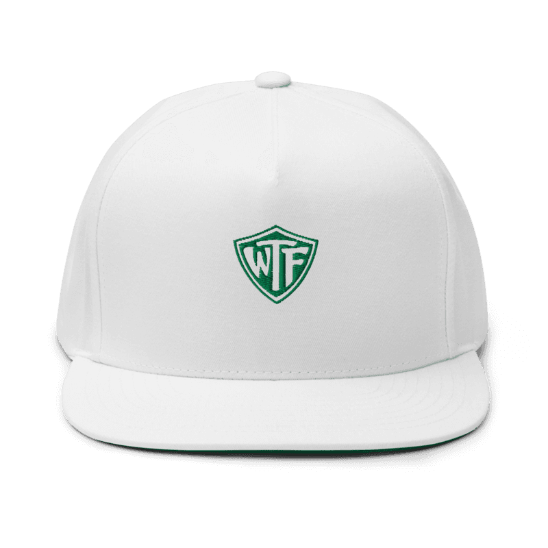 CTR to WTF Flat Bill Cap — White / One size