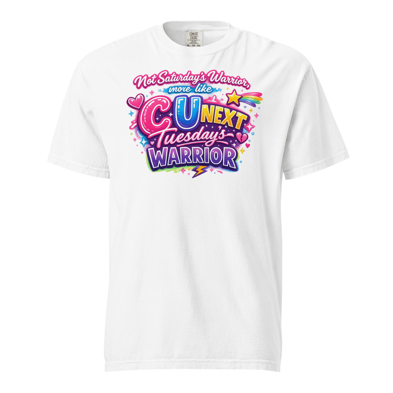 Tuesday’s Warrior Unisex garment-dyed heavyweight t-shirt — White / S