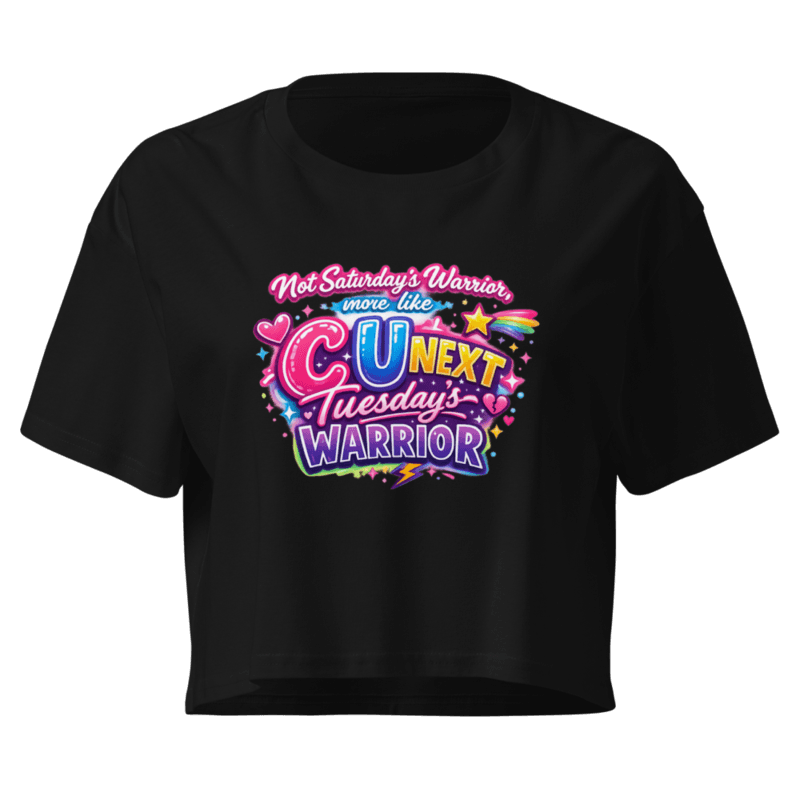 Tuesday's Warrior Women’s crop top — Black / XS