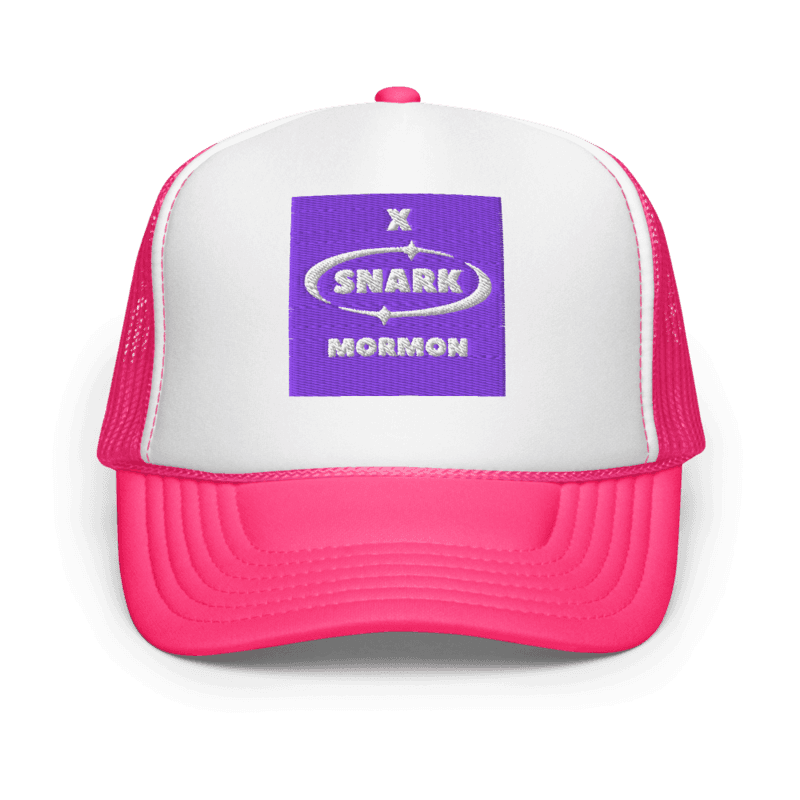 Snarkian logo Foam trucker hat — Hot Pink/ White/ Hot Pink / One size