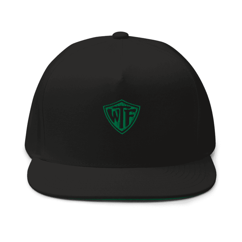 CTR to WTF Flat Bill Cap — Black / One size